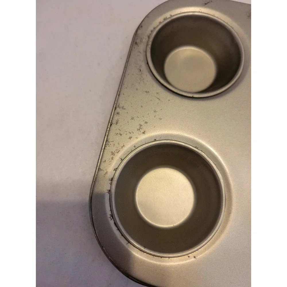 VTG Faux Muffin 6 Candle Set Mini Baking Pan Rustic‎ Cottagecore Farmhouse Decor